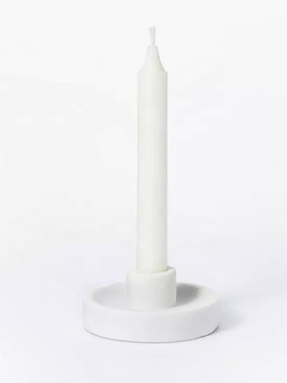 STUDIO MCGEE NEW marble candle stick holder -white -small -1.5”x4